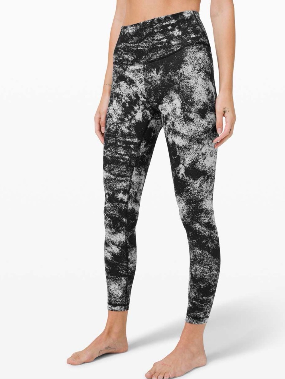 Lululemon Wunder Under HR Tight 25” Aerify Jacquard Black White 4 NWOT